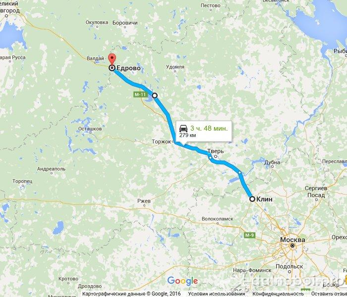 М10 на СПб. Клин - Едрово (через Волочек)